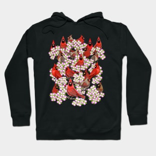 Red Cardinal dogwood flower North Carolina Virginia Hoodie